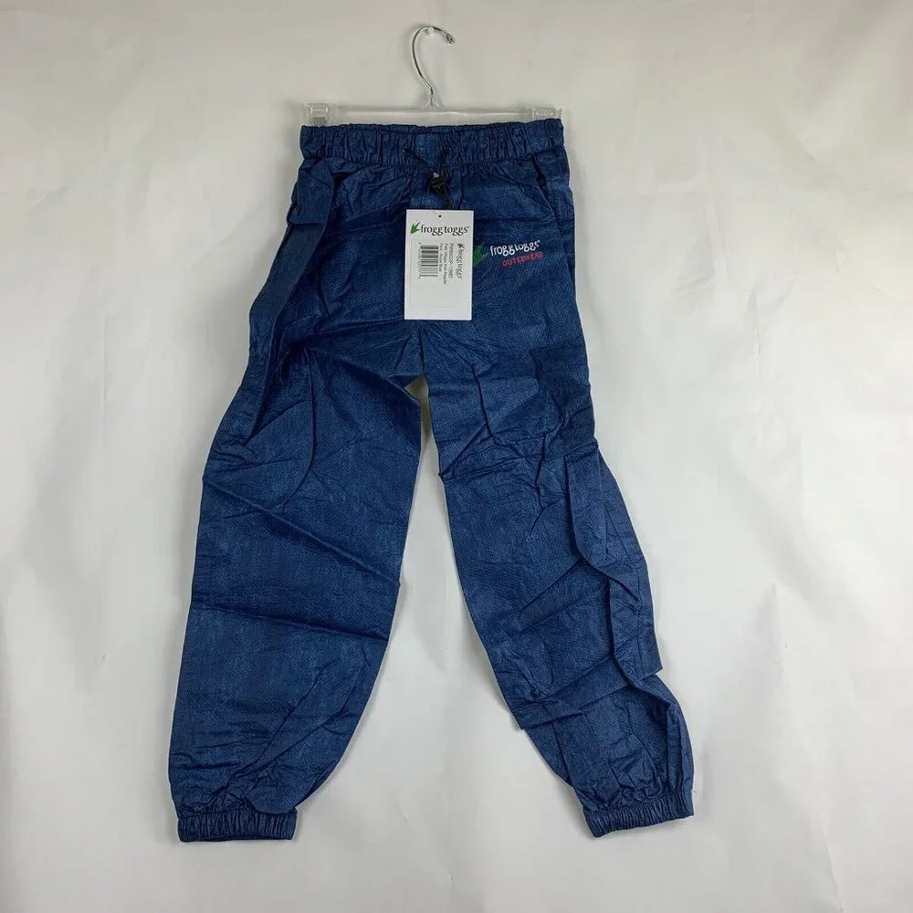 Frogg Toggs Polly Woggs Kids Regular Medium Rain Pants Royal Blue NWT pw6032p-12 - Picture 2 of 7